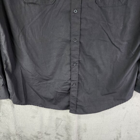Mens Black Ecko Unltd Shirt Long Sleeve Button-Up Front Pockets Size 2XL - Picture 3 of 13
